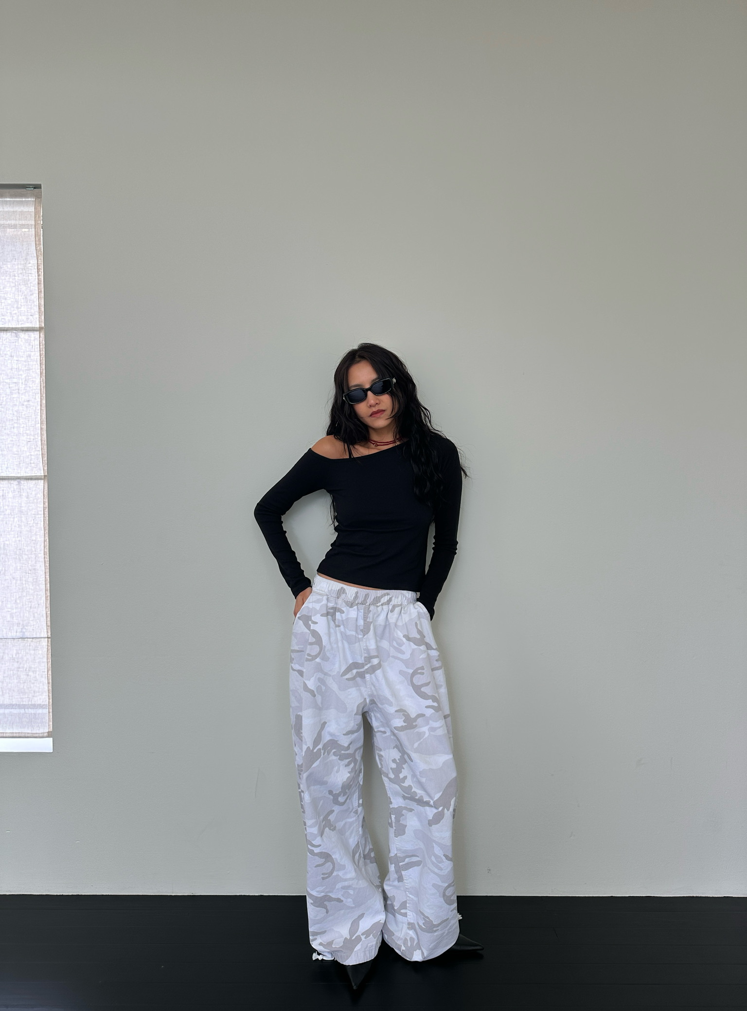 Twilled camouflage trousers