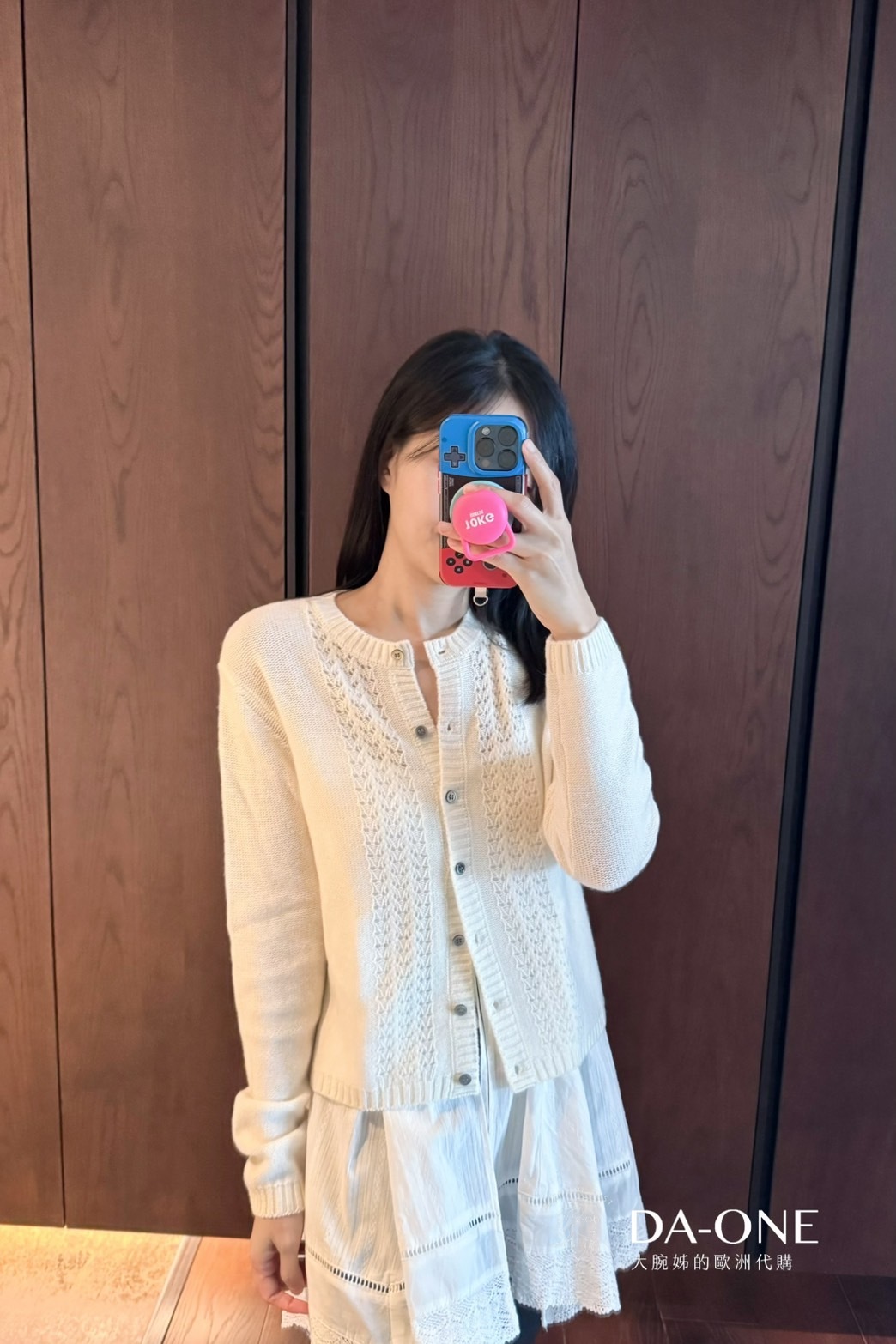 悅工坊 百分百羊絨鉤花氣質小外套 F size