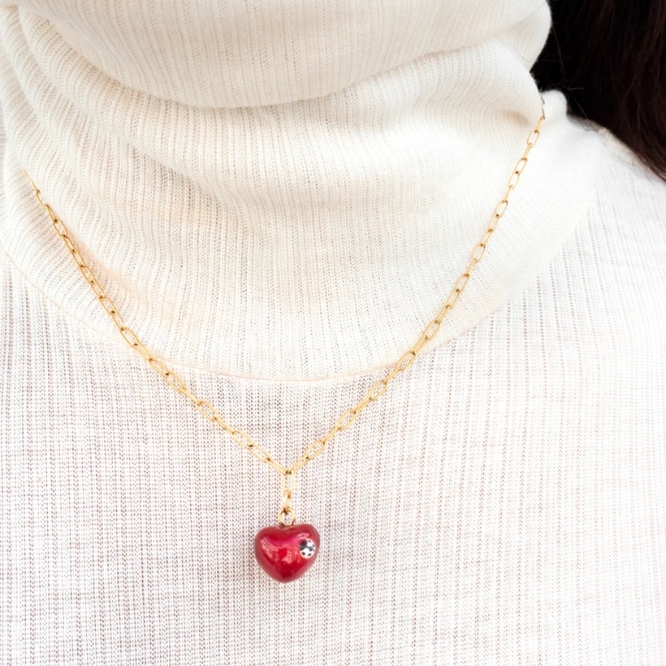 炙熱的心瓷項鍊