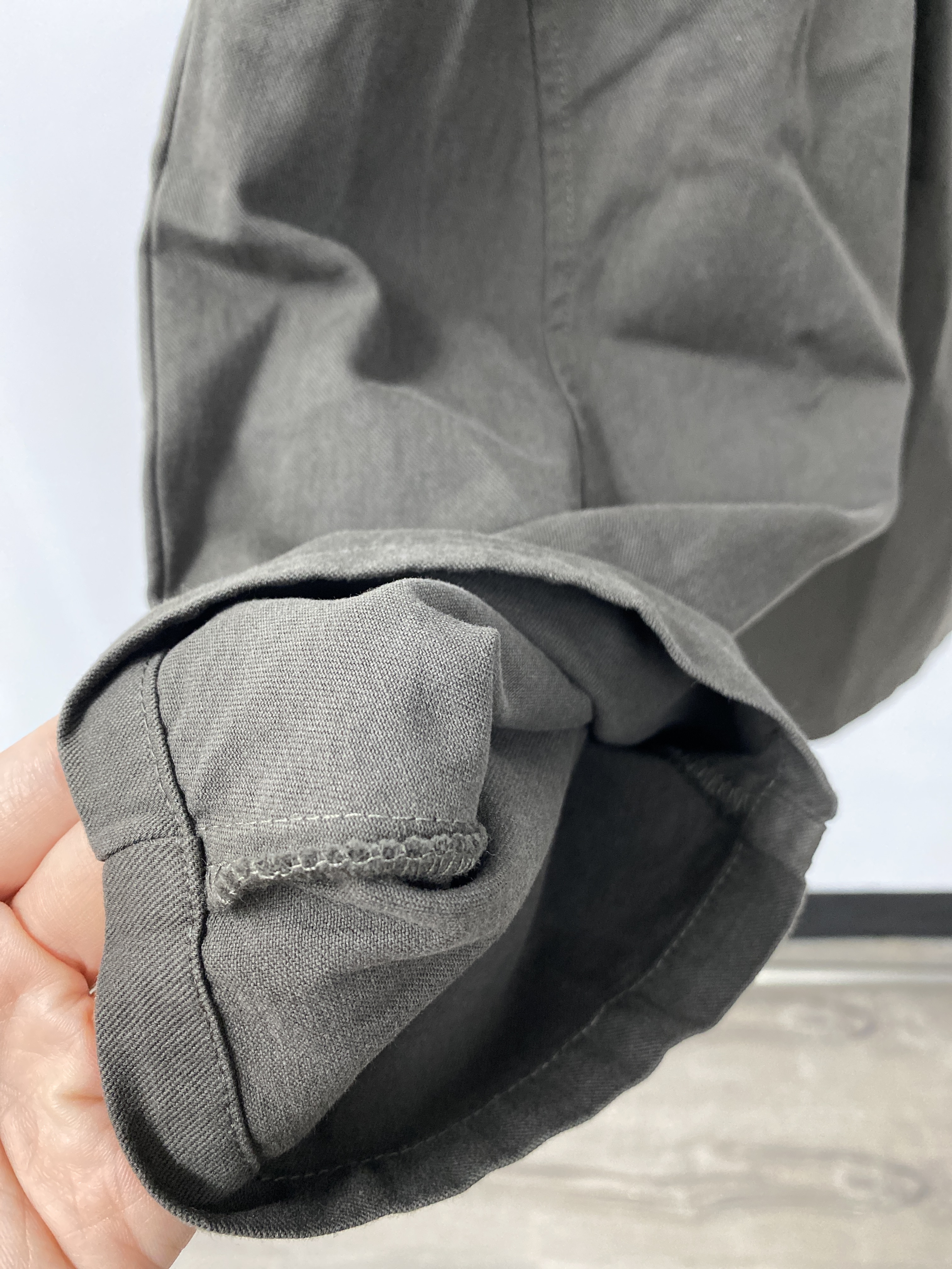 A03759簡約棉質彎刀褲