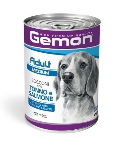 Gemon 深海吞拿三文魚狗罐頭 415g  (**少許破損包裝 不影響使用**