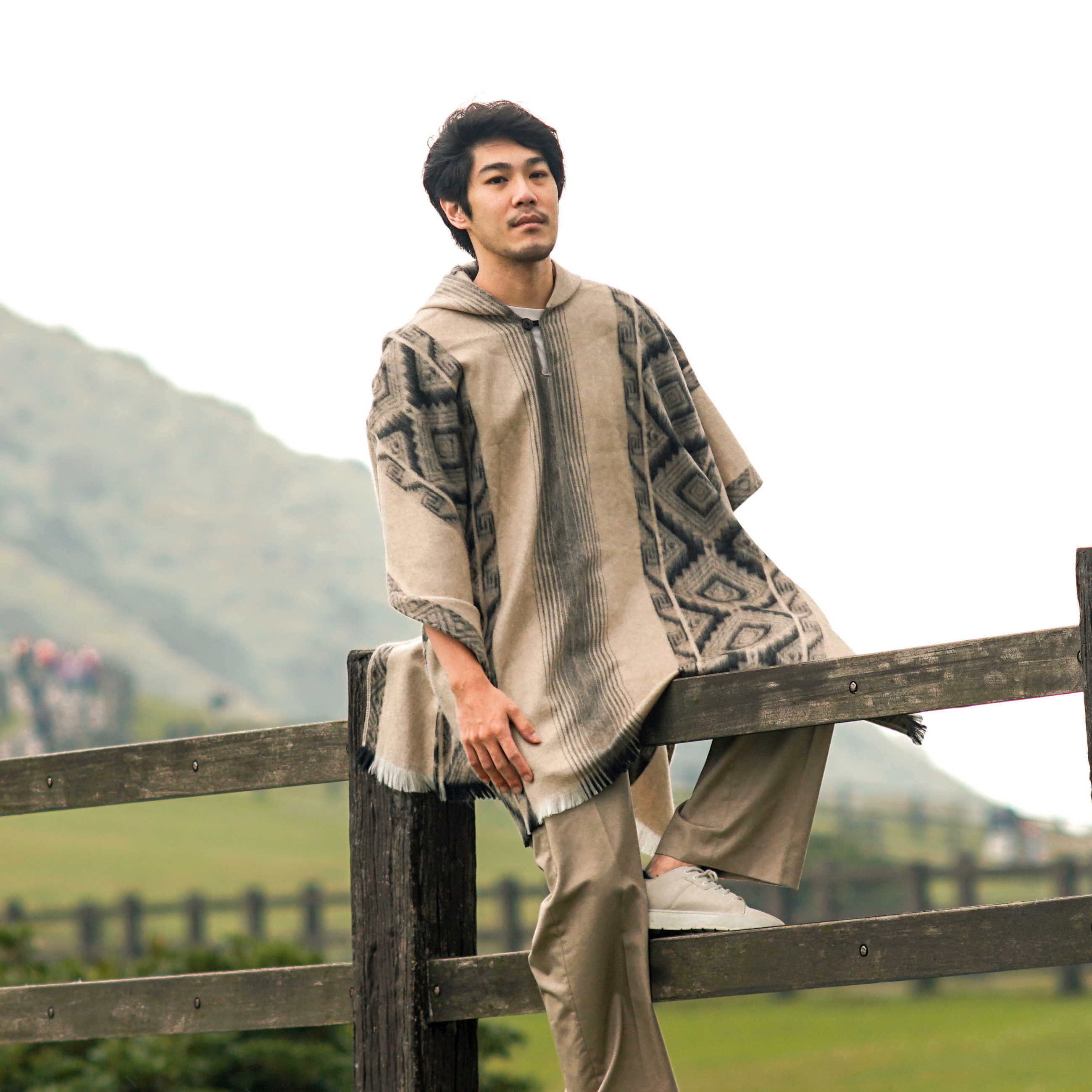 安地斯羊駝斗篷｜Baby alpaca－大漠蒼穹｜厄瓜多