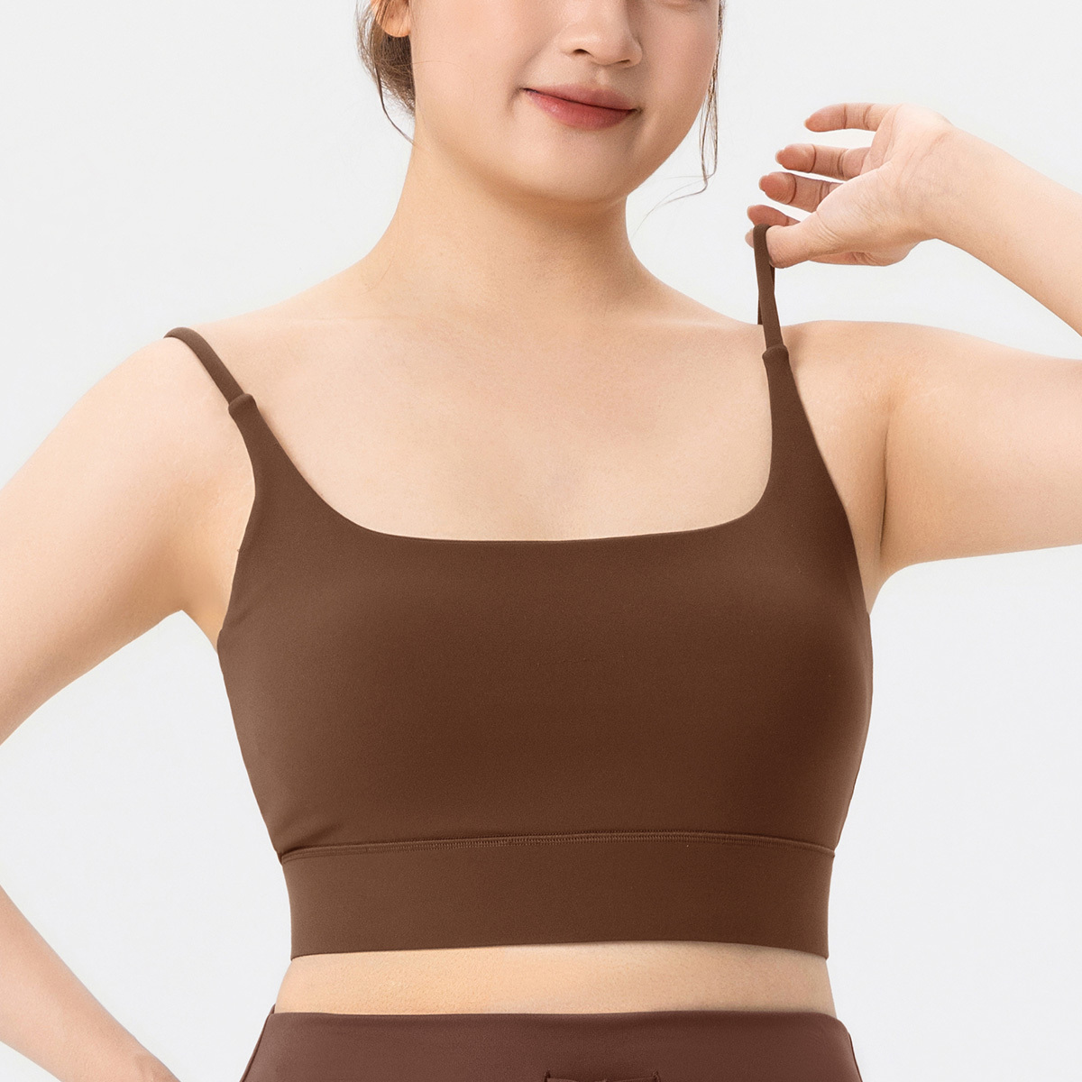 大碼細肩裸感瑜珈運動機能內衣【半固定罩杯】