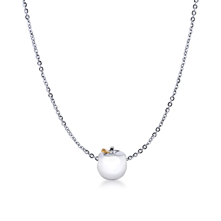 925純銀「Apple」珠墜+贈白鋼項鍊-SNP0051