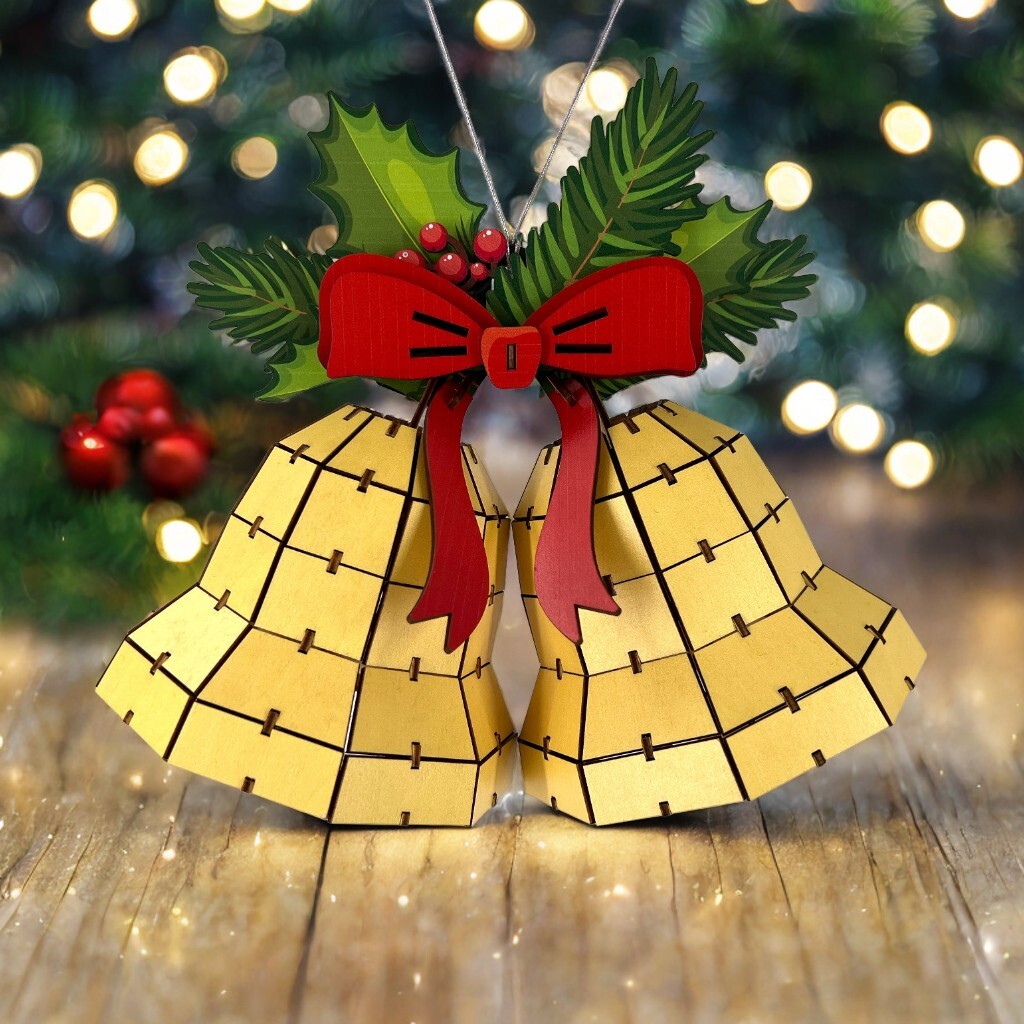 Team Green 3D Plywood Puzzle - Jingle Bell