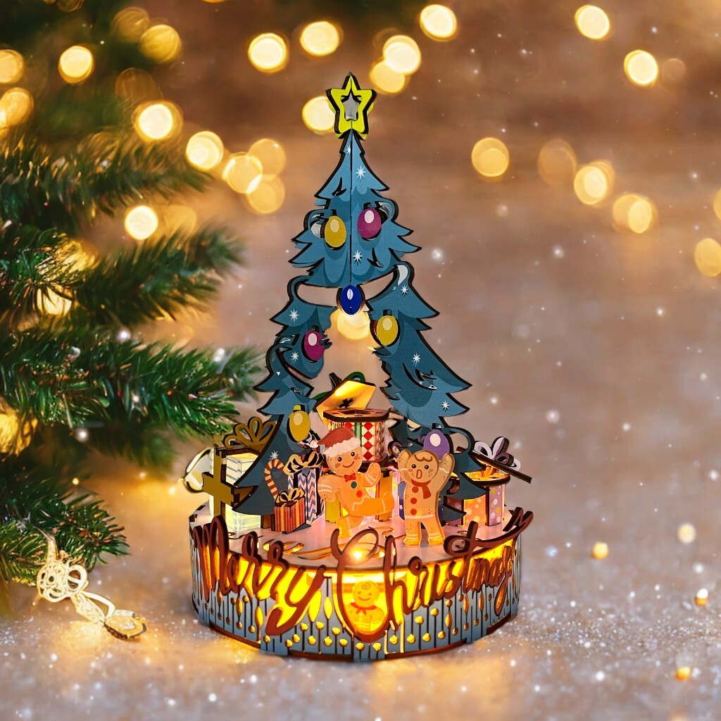 Team Green Plywood Puzzle | Christmas Moodlight - Gingerbread man