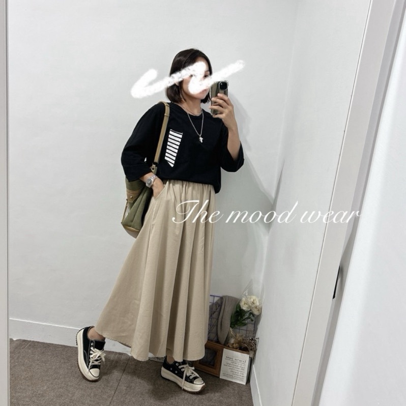 造型小口袋七分袖上衣 薄長袖(鐵灰/綠色/黑色)