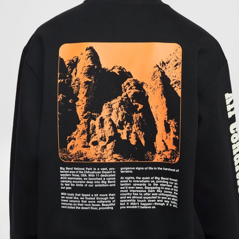 【官網限定】Nike AS U ACG TF Tuff Flc Crew OC G 黑色 加絨圓領 長袖 HV1120-010 XI