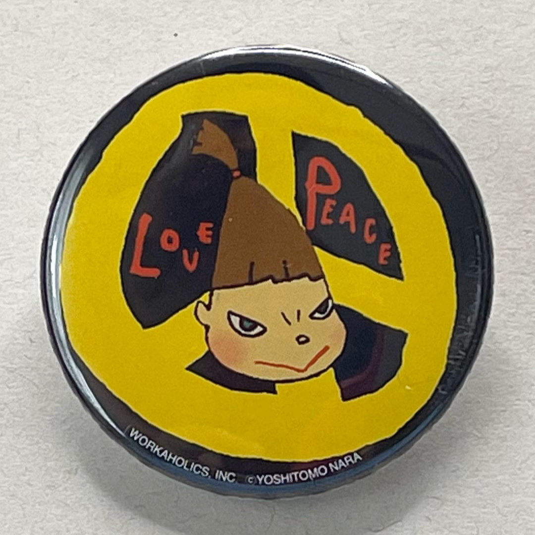 Yoshitomo Nara Large Can Badge [LOVE & PEACE]
