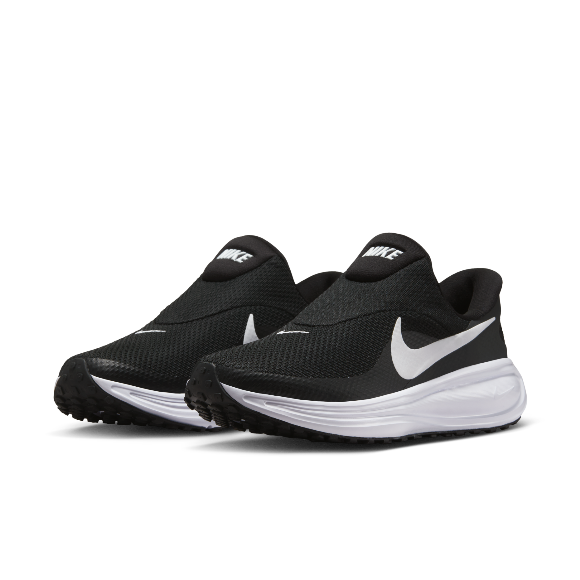 女鞋 NIKE W REVOLUTION 8 EASYON 黑白 緩震 無鞋帶 慢跑 運動鞋【HQ2415-001】