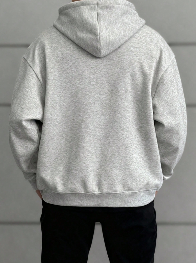 KADMAX大尺碼-男士灰色簡約寬版外套〈KSMS2678〉