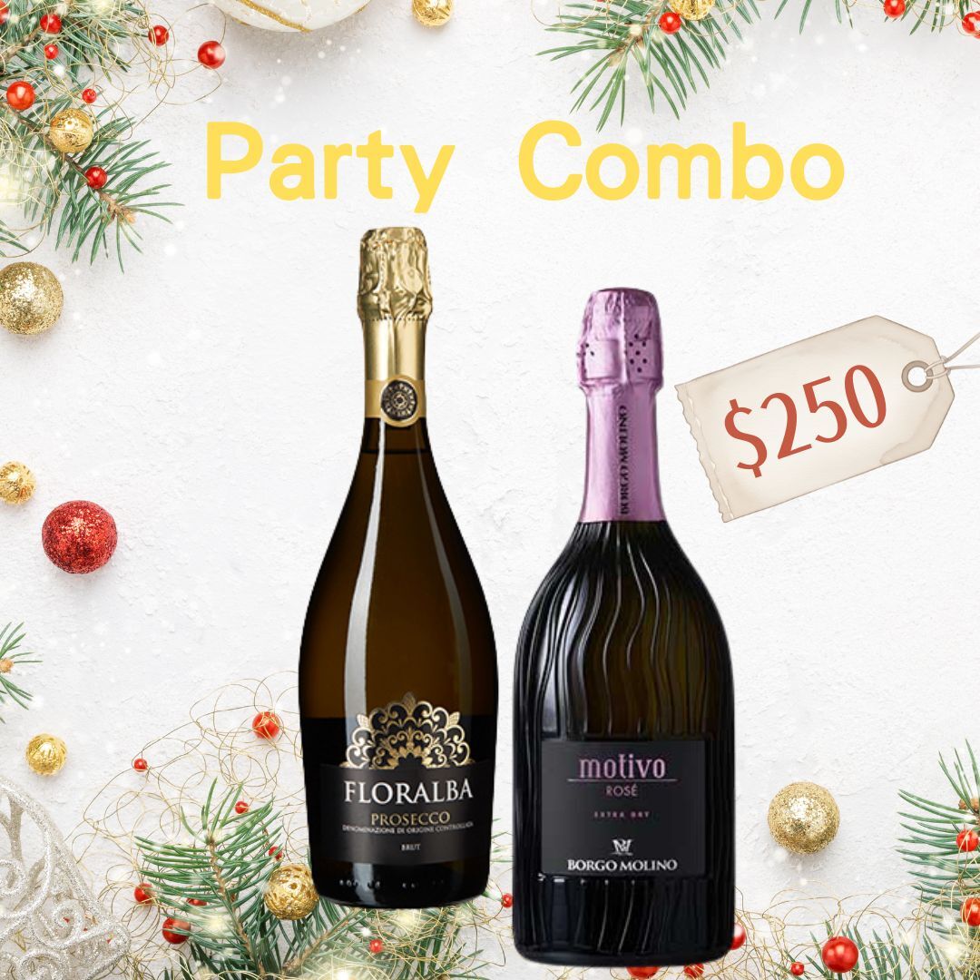 Party Combo (Floralba Prosecco Brut DOC &  Borgo Molino Motivo Rose Extra Dry)