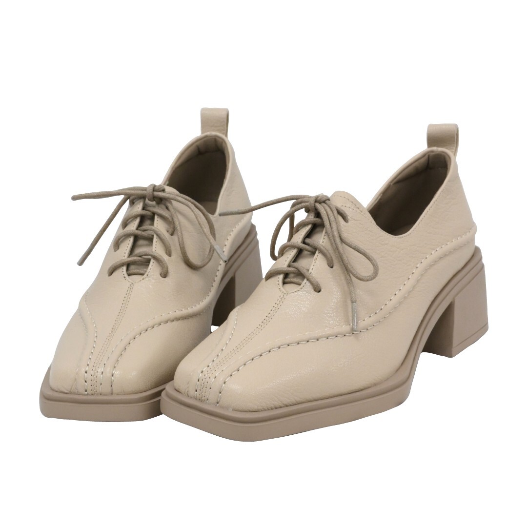 (現+預) 極軟車線粗跟牛津鞋 -2色