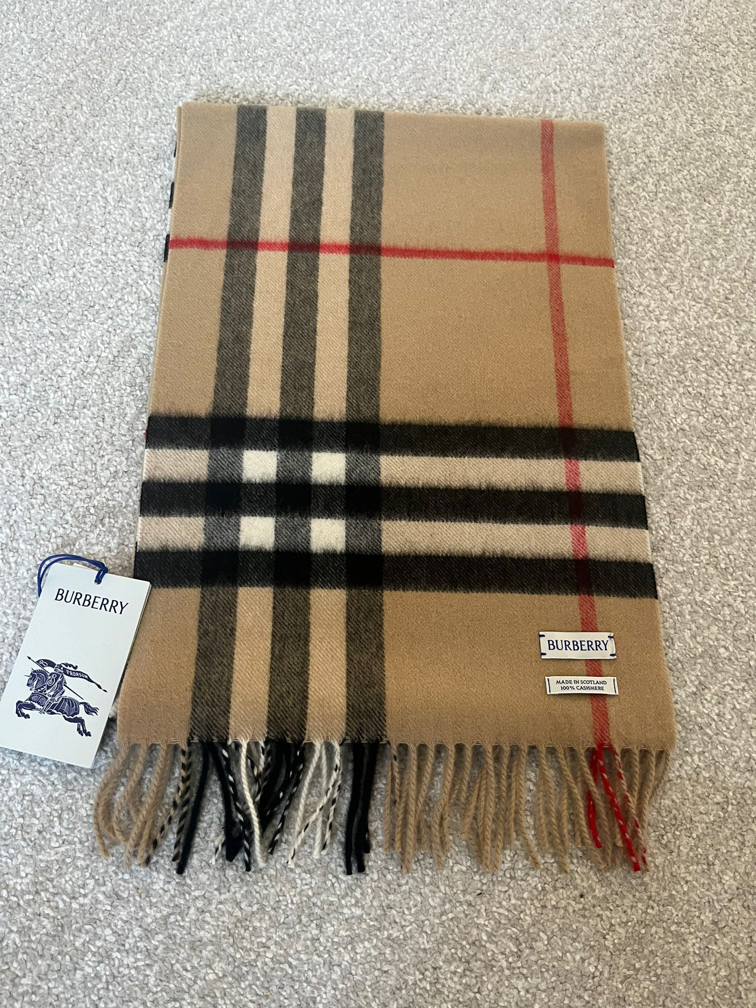 【預購】BURBERRY LS1203502 山羊絨頸巾 (168 X 30cm)