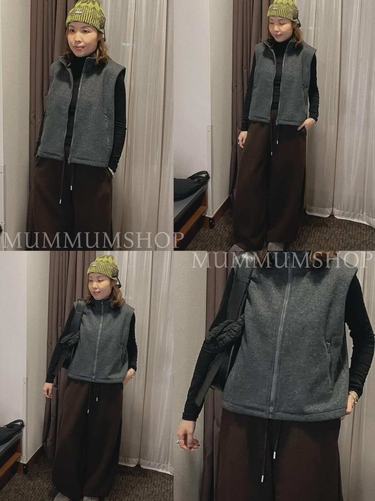 0212921a/絨毛質日常背心外套 46/46/22