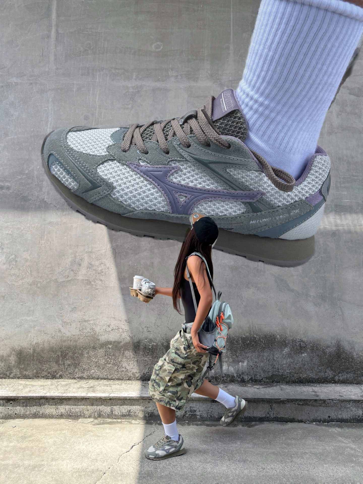 代購-Mizuno LG 60S 2K 德訓 薄底 男女同款 鼠尾草绿 D1GH242104