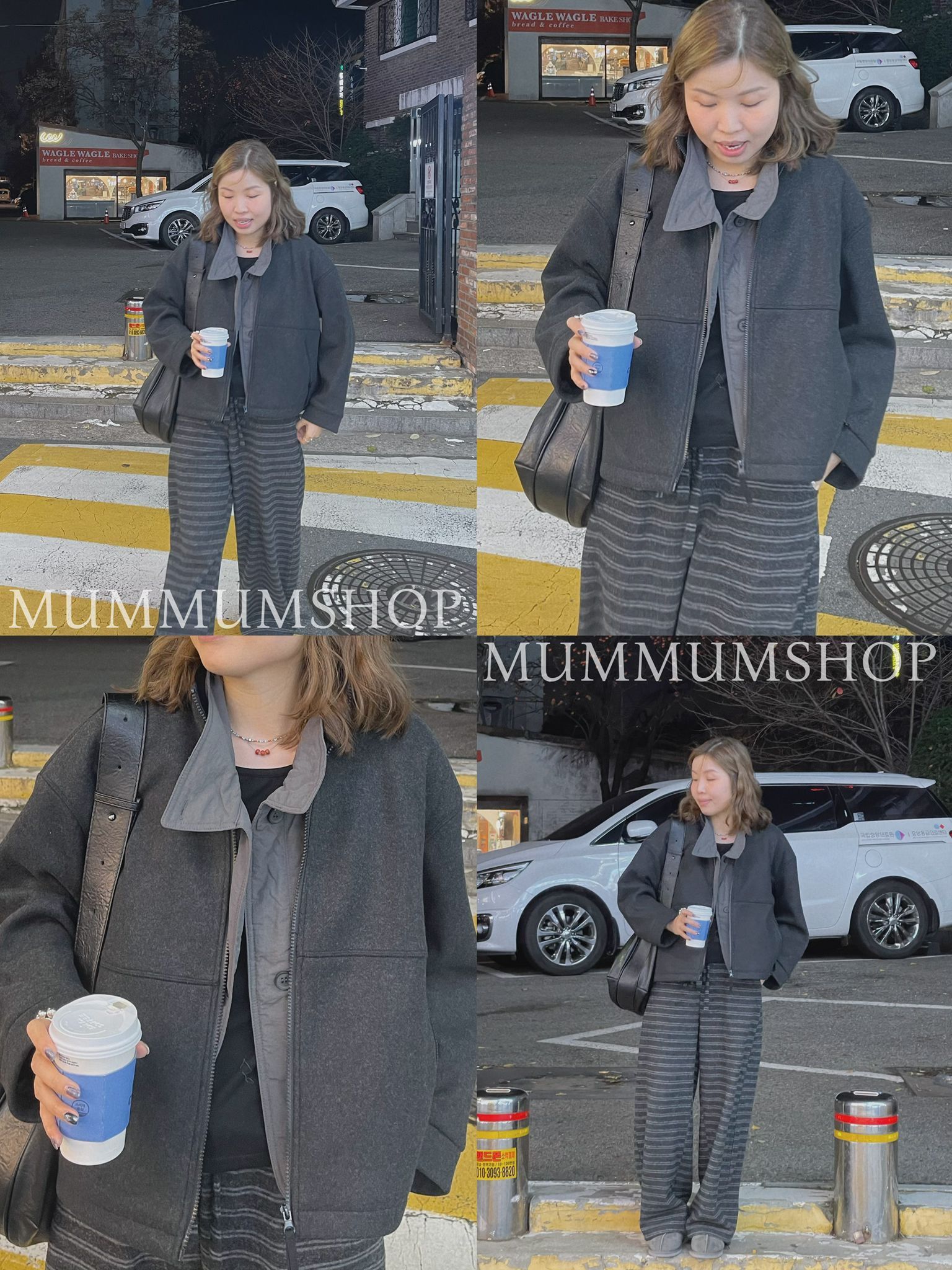 0212915a/韓國羊毛半高領外套 52/52/23.5