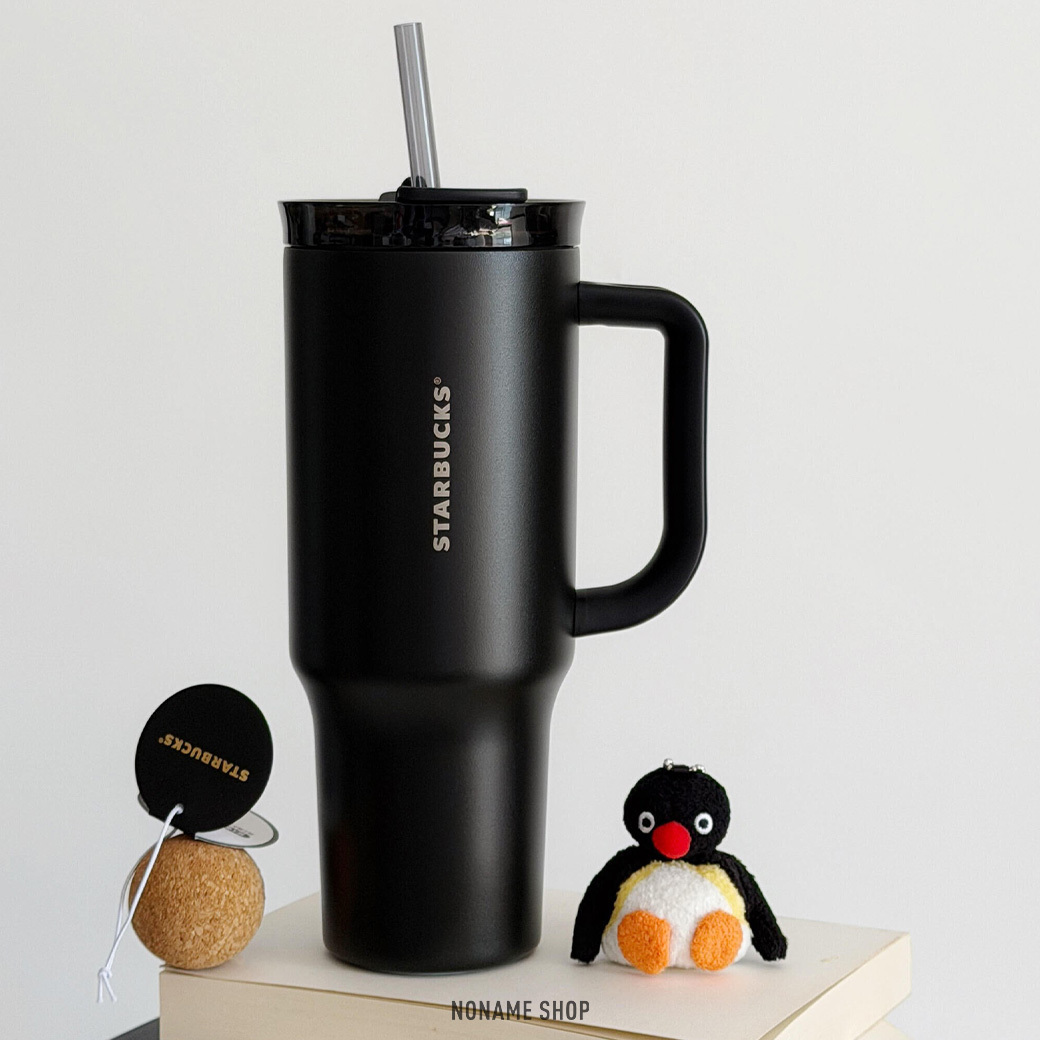 STARBUCKS 星巴克 大容量 吸管杯 鎏金系列 酷黑 1120ML