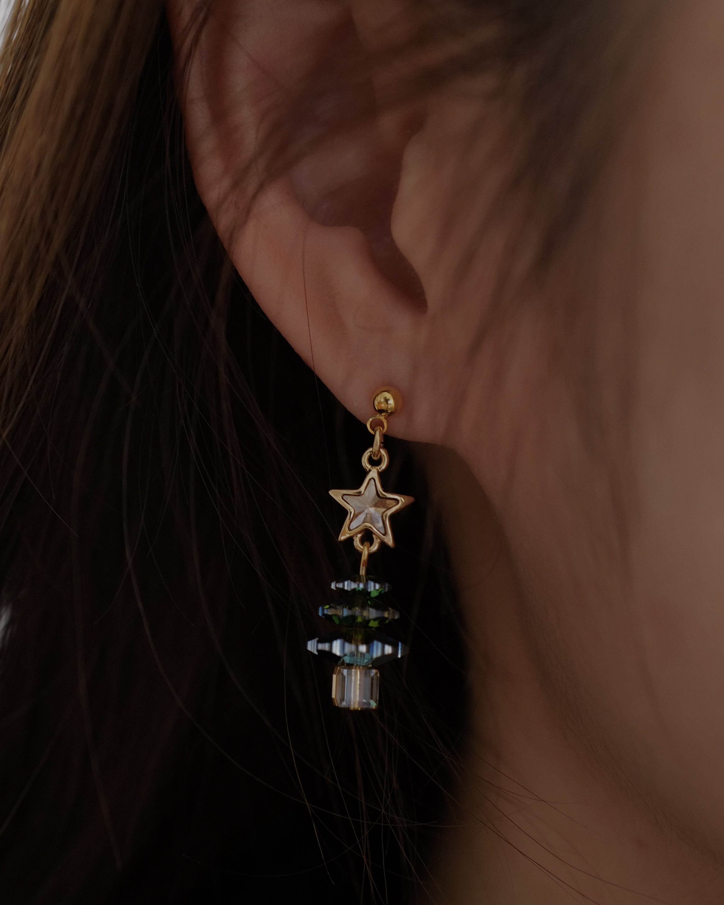 Starlit Tree-Pure Star 星光聖誕樹耳環