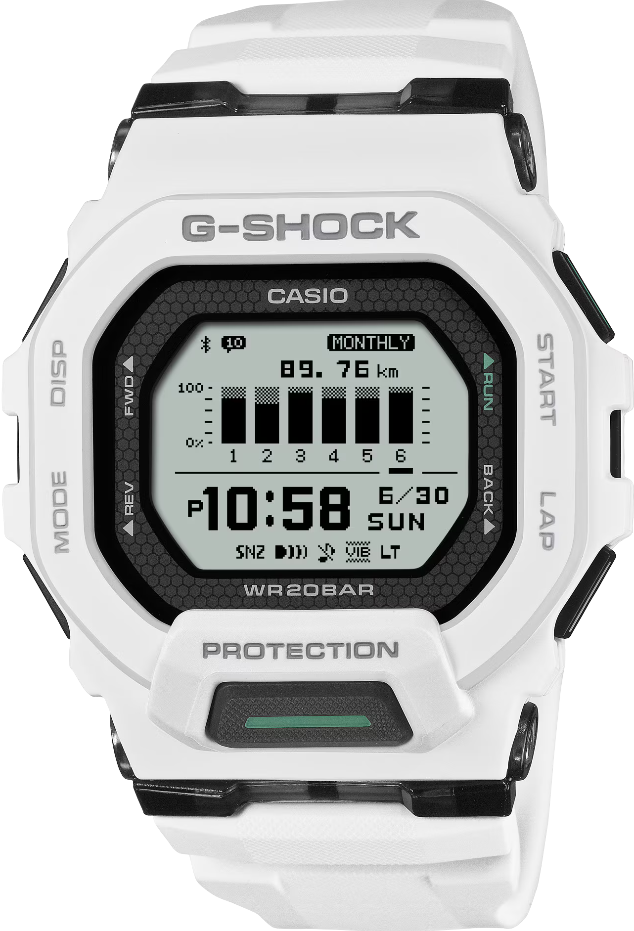 萬年鐘錶 - CASIO卡西歐  G-SHOCK    G-SQUAD藍芽多功能記步防震電子錶  GBD-200-7 錶徑 : 45.9 MM