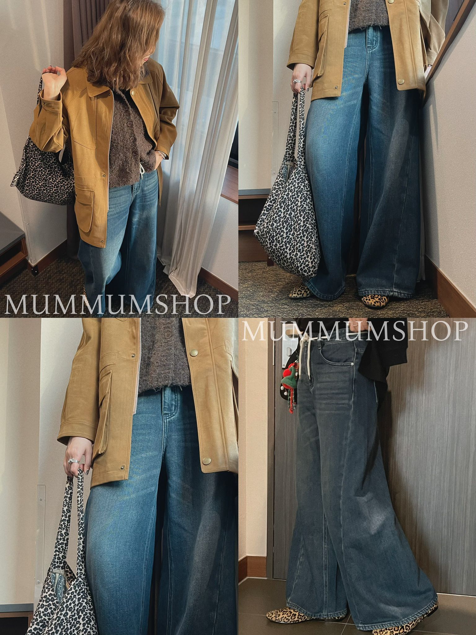 03625a/索繩寬腿牛仔褲 M:28/42/40 L:30/44/42