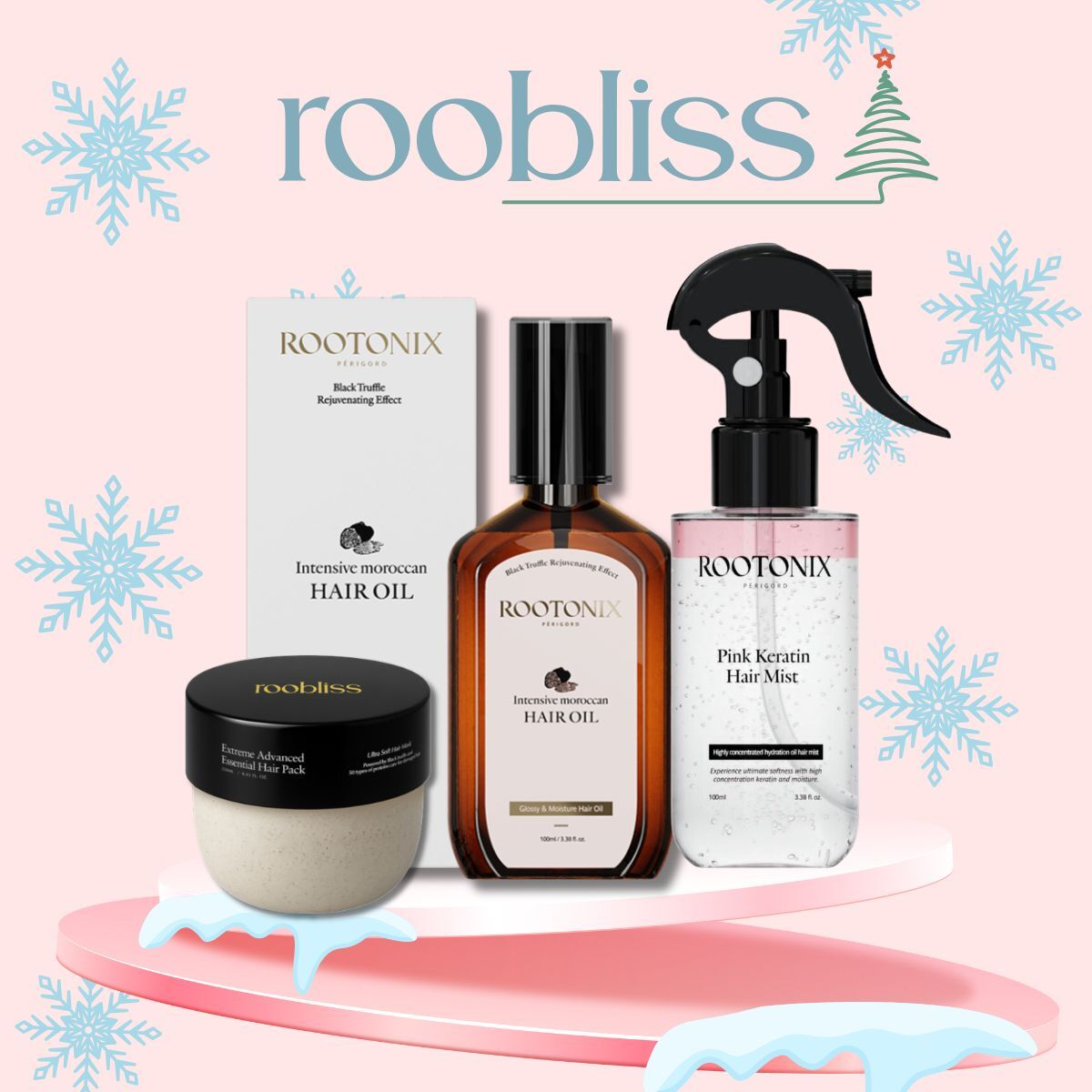 韓國熱賣ROOTONIX10秒深層滋潤角蛋白護髮膜 + 摩洛哥深層滋潤髮尾油 + 抗熱力抗毛躁護髮噴霧