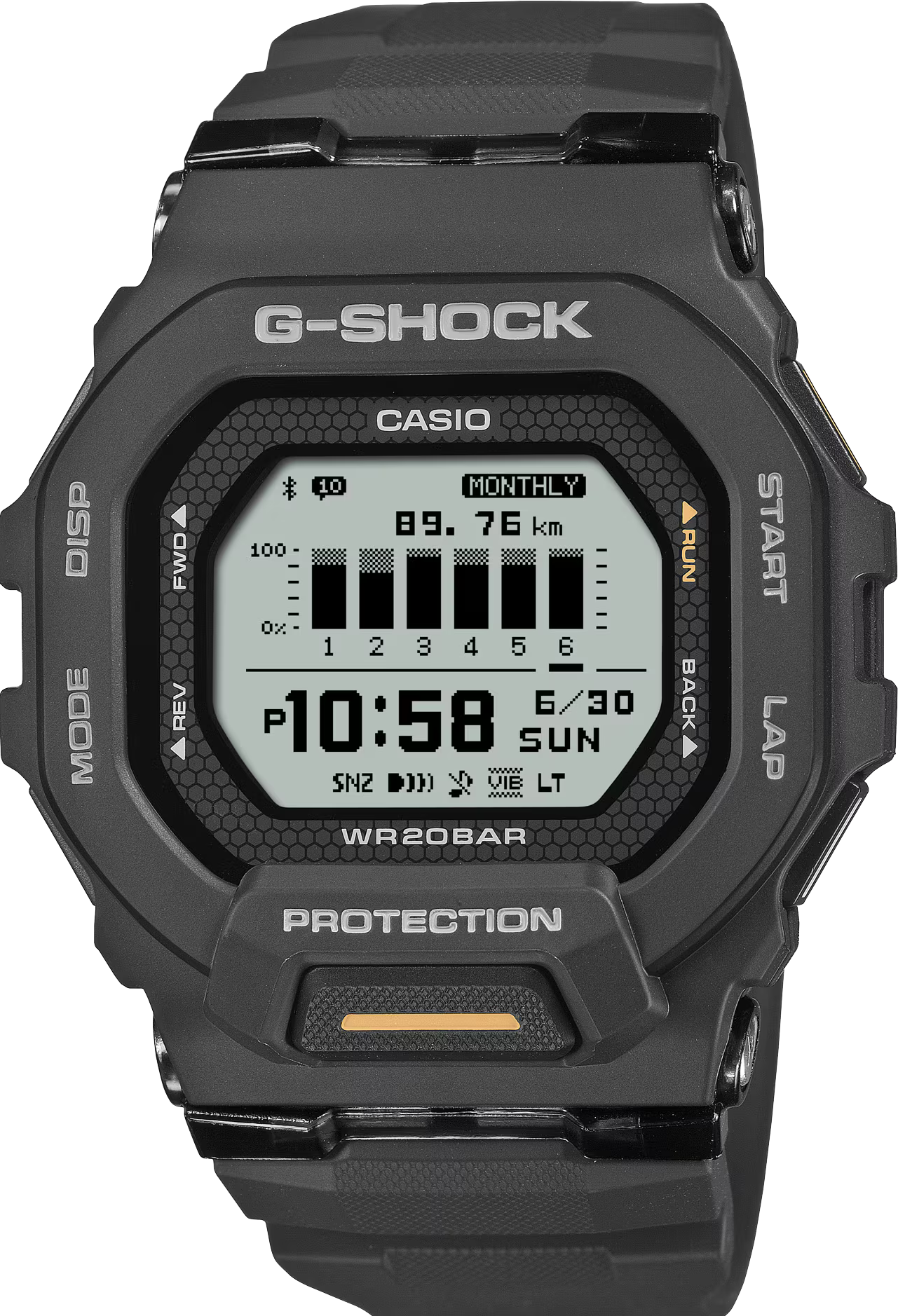 萬年鐘錶 - CASIO卡西歐  G-SHOCK    G-SQUAD藍芽多功能記步防震電子錶  GBD-200-1A1 錶徑 : 45.9 MM