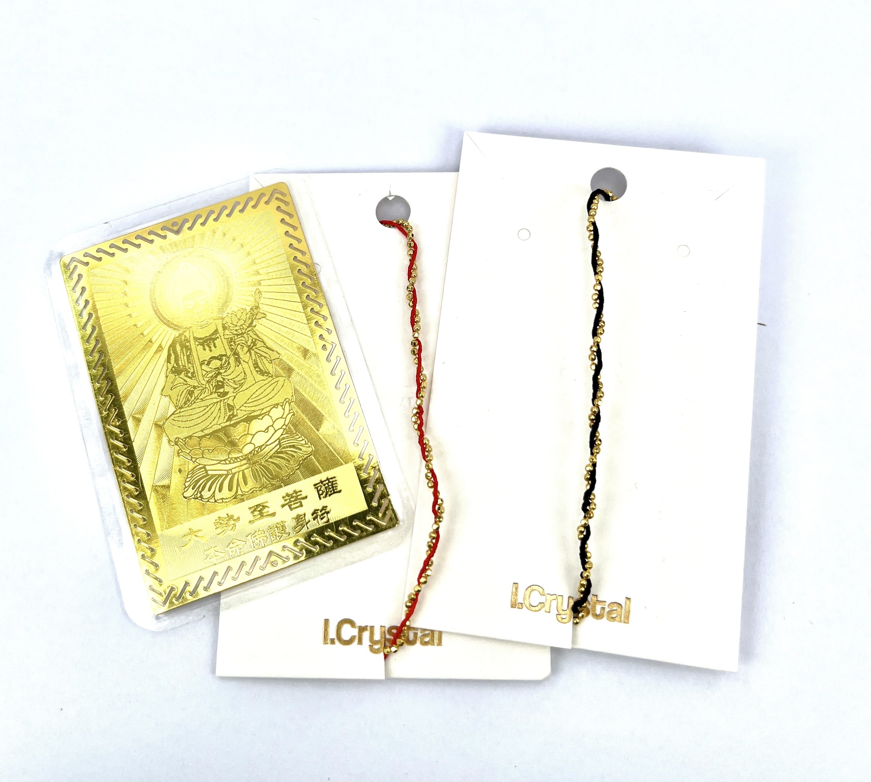 [預訂] [set H] 2026 I.Crystal 生肖守護套裝 (生肖幸運紅/黑繩+八大守護神心經卡)** （預最快1月中至尾才出貨)