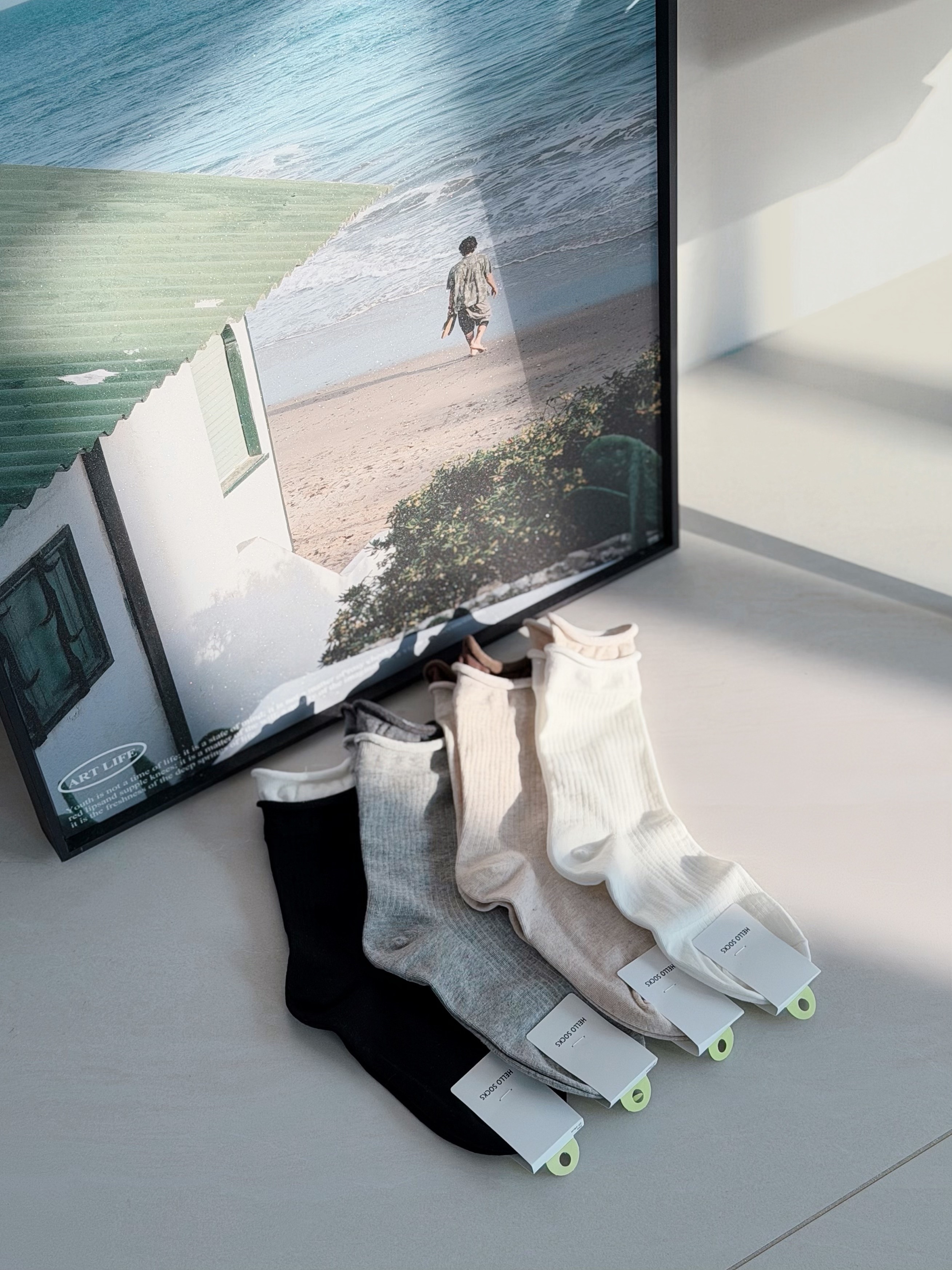 KR391 韓國製秋冬拼色長襪-4色