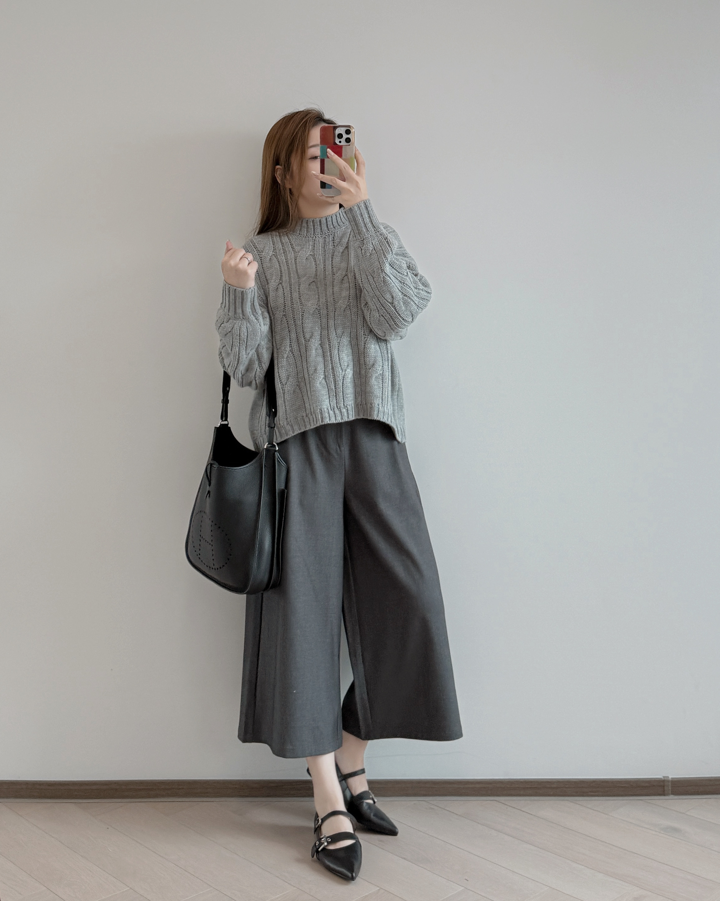 現貨 7326 深灰八分西裝闊腳褲