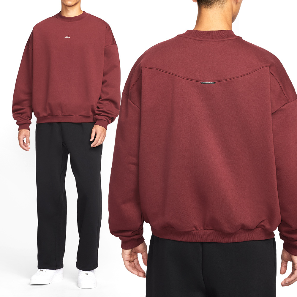 Nike Si Brsh Crew 男款 酒紅色 刷毛 寬鬆 大學T 長袖 IM5902-619