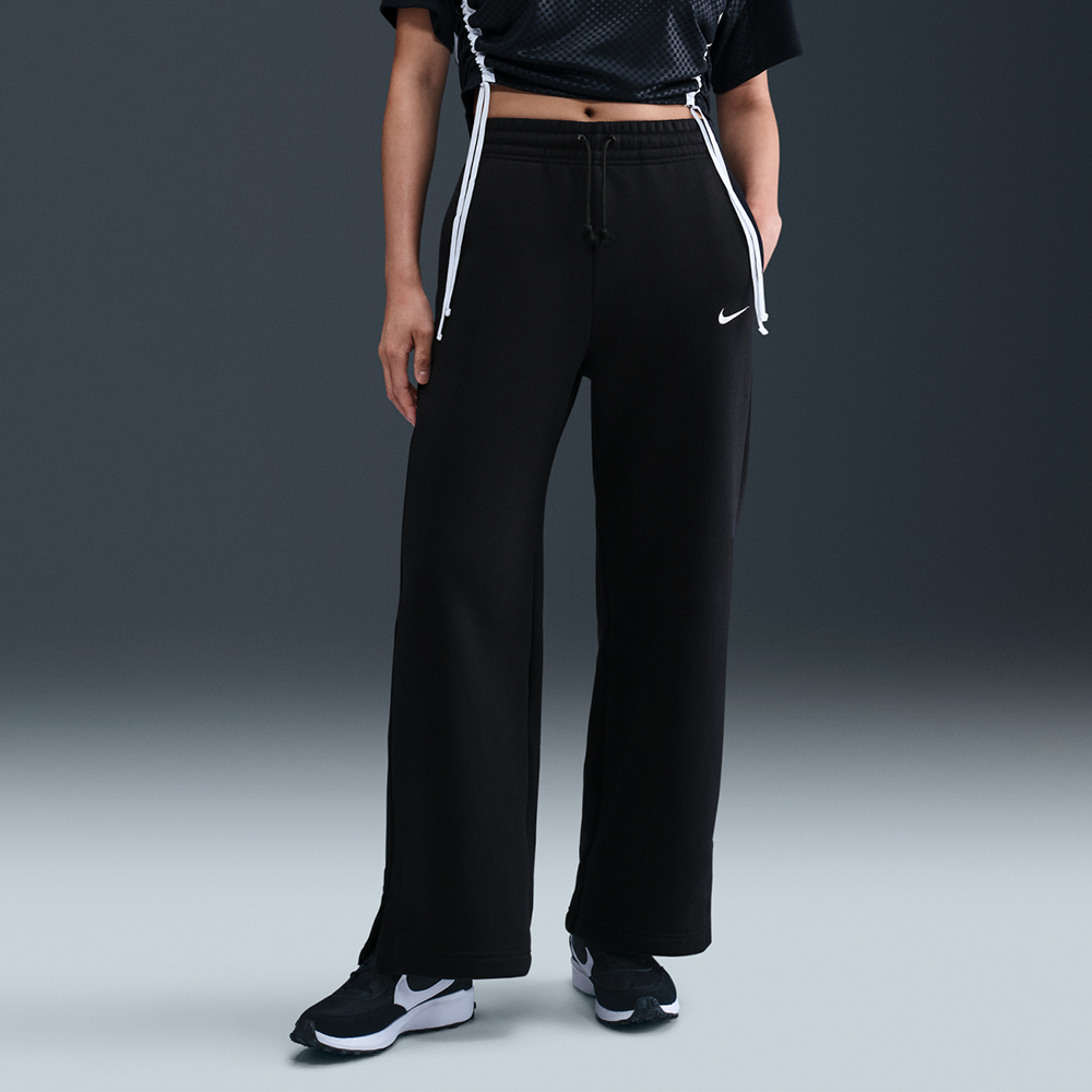 Nike Phnx Flc Hr Pant Wid 女款 黑色 高腰 刷毛 寬褲 長褲 IH1012-010