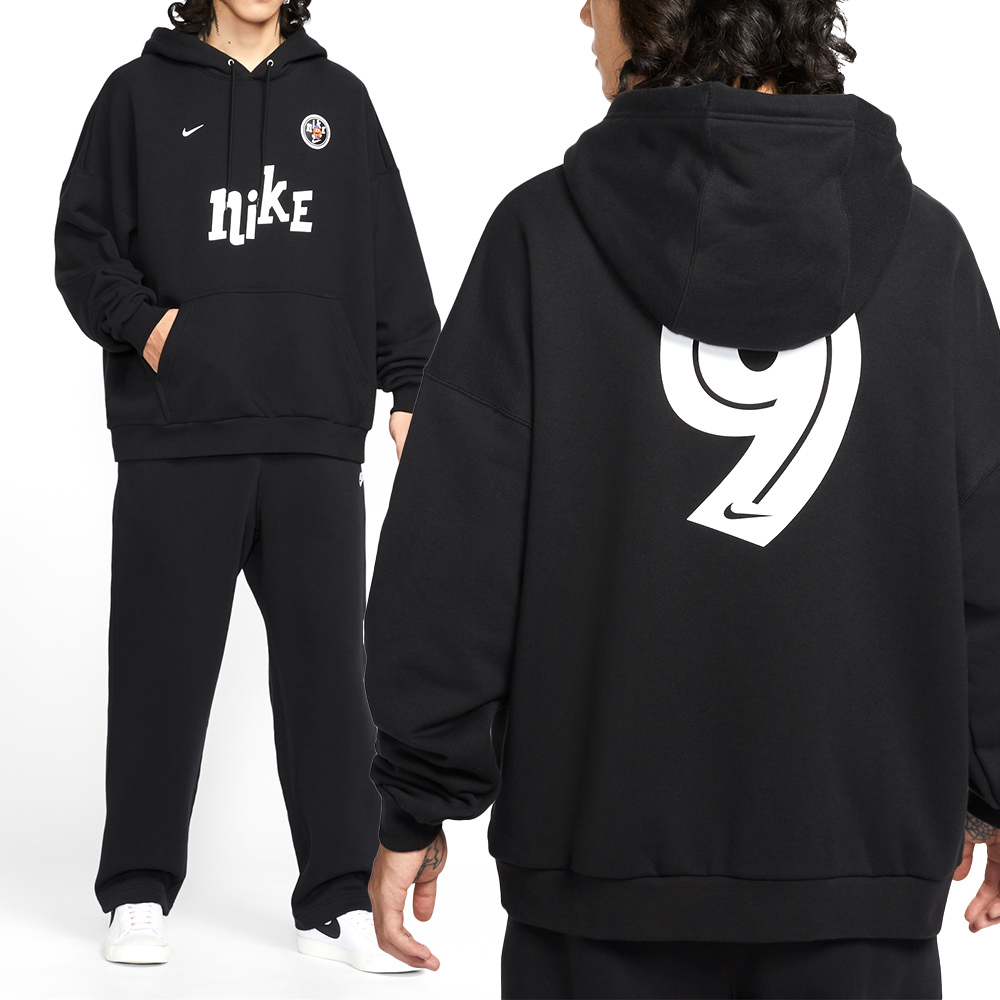 Nike Club Ft Os Po Hdy Gcel 男款 黑色 印花 寬鬆 帽T 連帽 長袖 IM9356-010