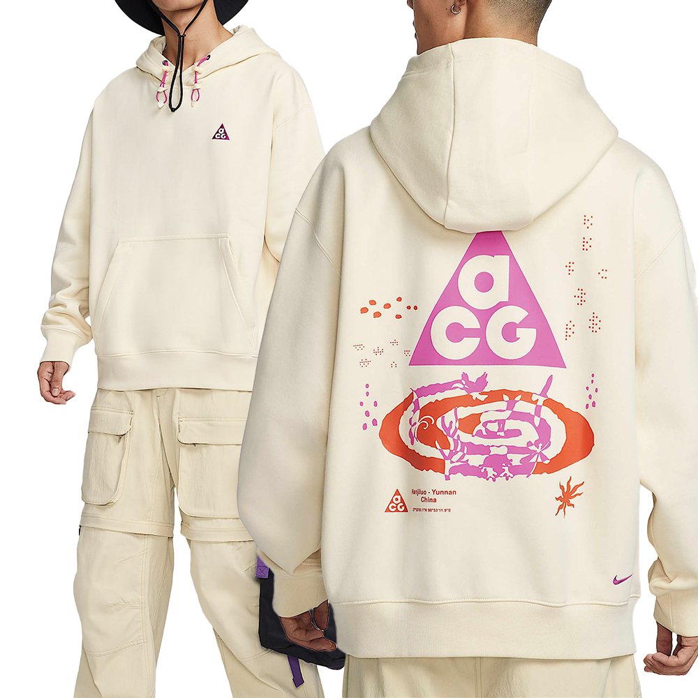 Nike Acg Tuff Flc Hoodie Po Gc 男款 米色 寬鬆 帽T 連帽 長袖 IM9347-113