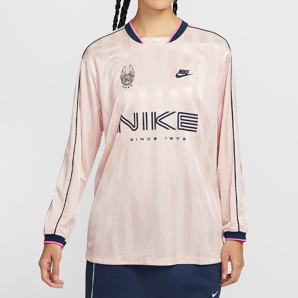 Nike Ls Jersey 女款 粉色 針織 寬鬆 長袖 IM7453-667