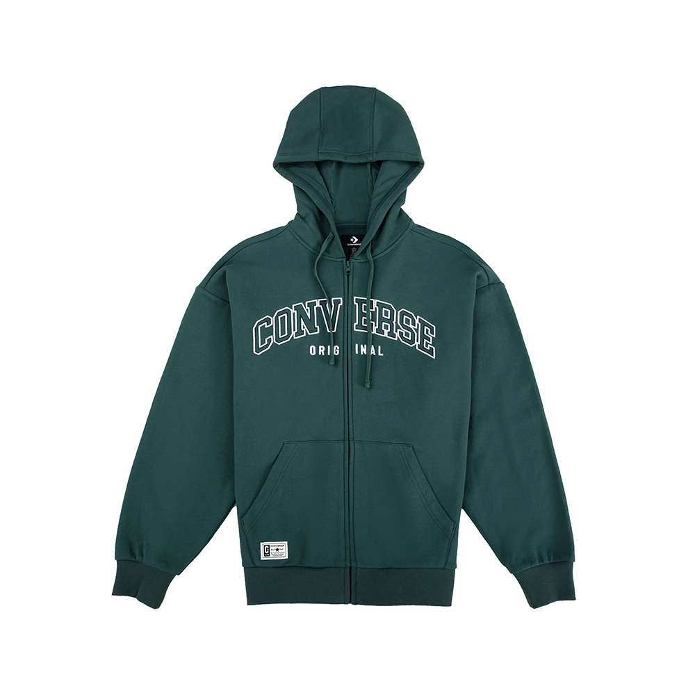 Converse Retro FZ FT Fleece Top 男款 綠色 復古 全拉鍊 外套 UCJ085-F8G