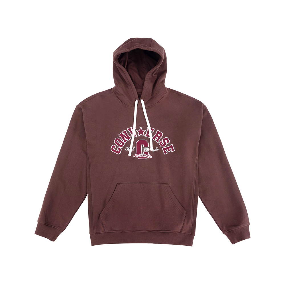 Converse Retro Pullover Fleece 男款 女款 暗紅色 復古 連帽 長袖 UCJ084-J9T