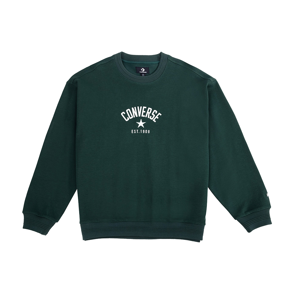 Converse Crew Fleece Top 男款 女款 綠色 圓領 大星星Logo 長袖 UCJ109-EIE