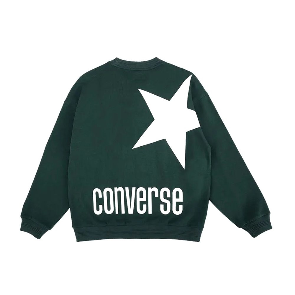 Converse Crew Fleece Top 男款 女款 綠色 圓領 大星星Logo 長袖 UCJ109-EIE