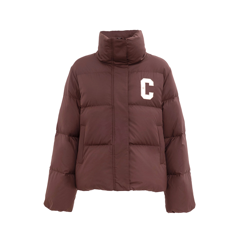 Converse Short Down 女款 酒紅色 立領 短款 羽絨 外套 WCJ097-J9T