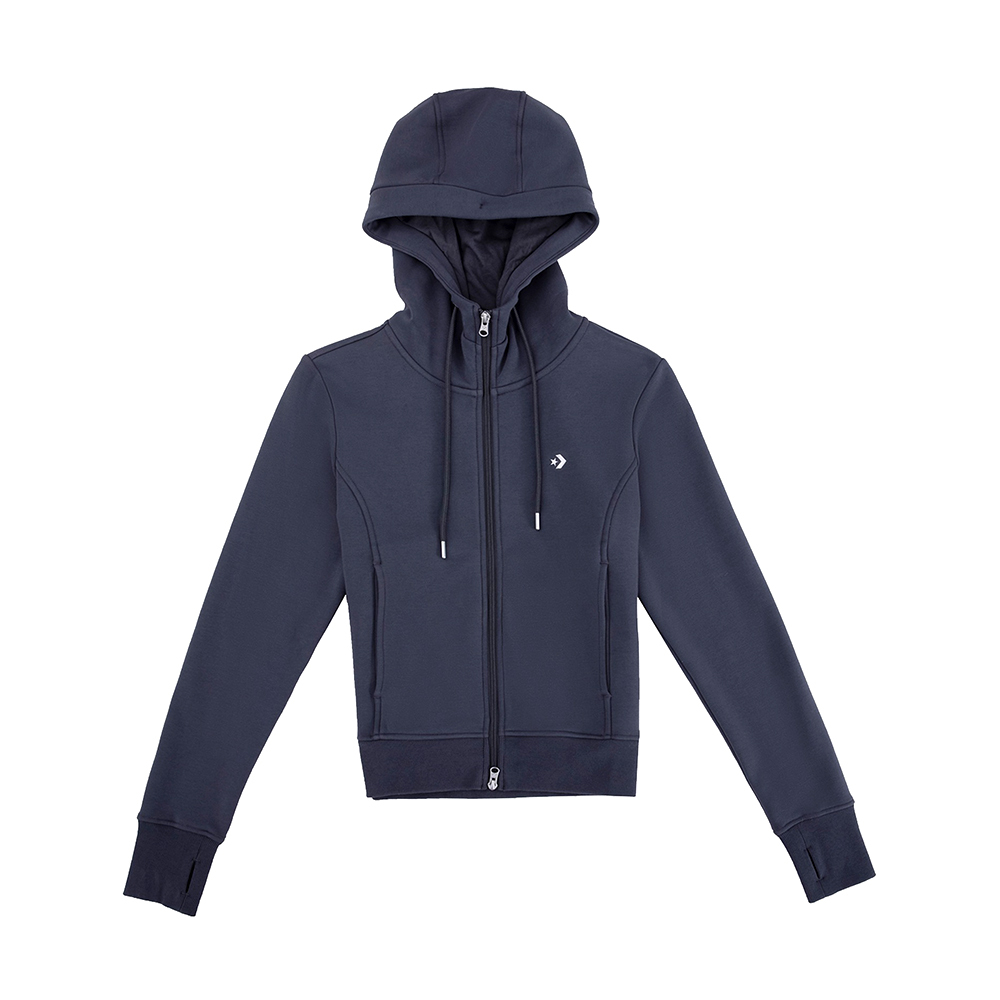 Converse French Terry Fleece Top 女款 藍色 毛圈 修身 外套 WCJ132-GDA