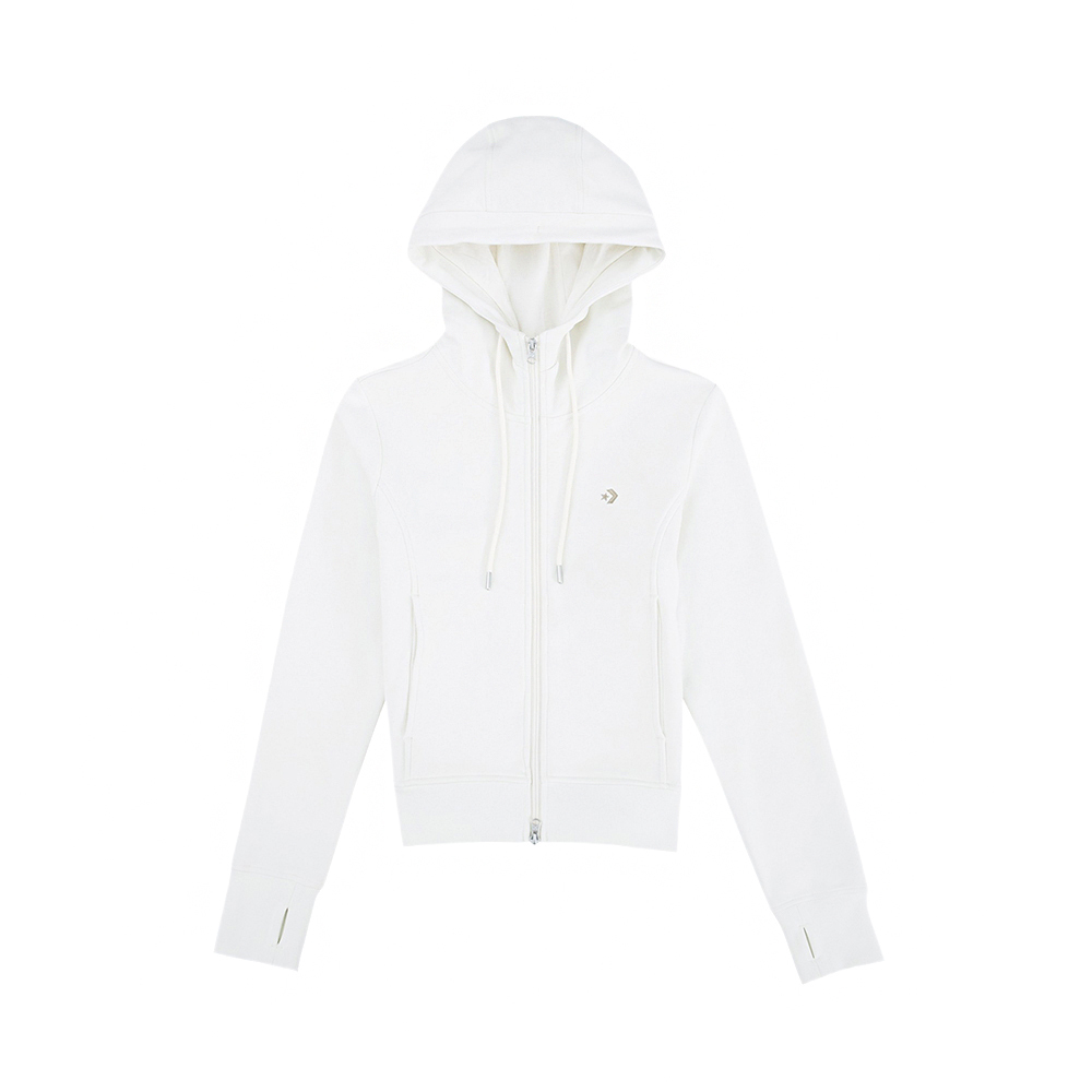 Converse French Terry Fleece Top 女款 米白色 毛圈 修身 外套 WCJ132-W2Y
