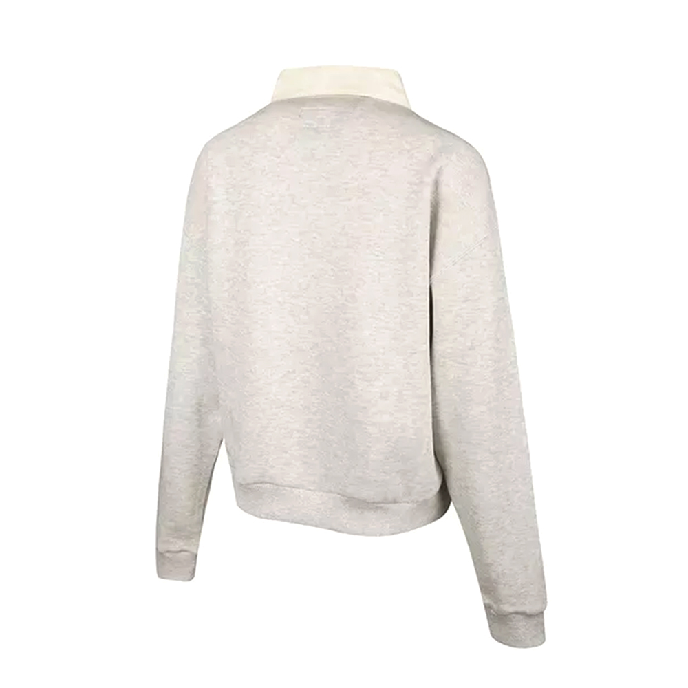 Converse Retro Polo FT Fleece 女款 灰白色 復古 Polo 長袖 WCJ099-GGN