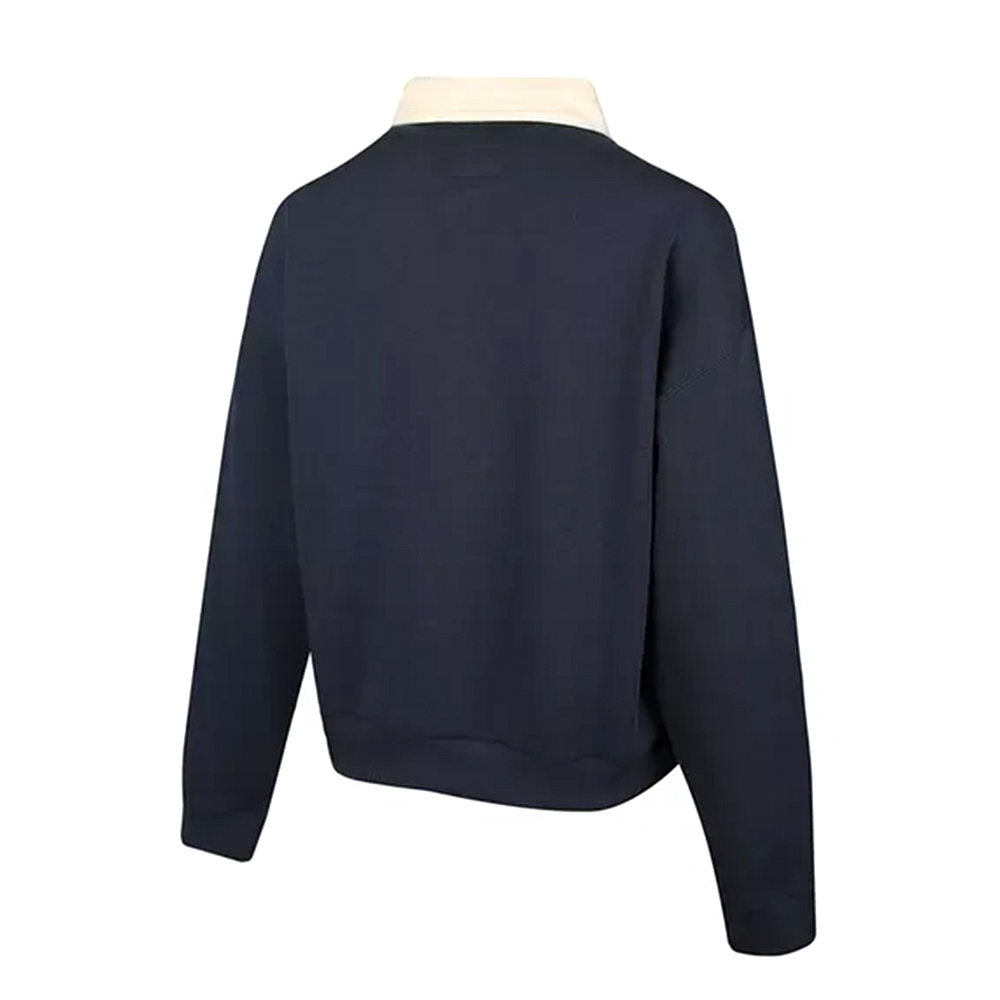 Converse Retro Polo FT Fleece 女款 深藍色 復古 Polo 長袖 WCJ099-BFK