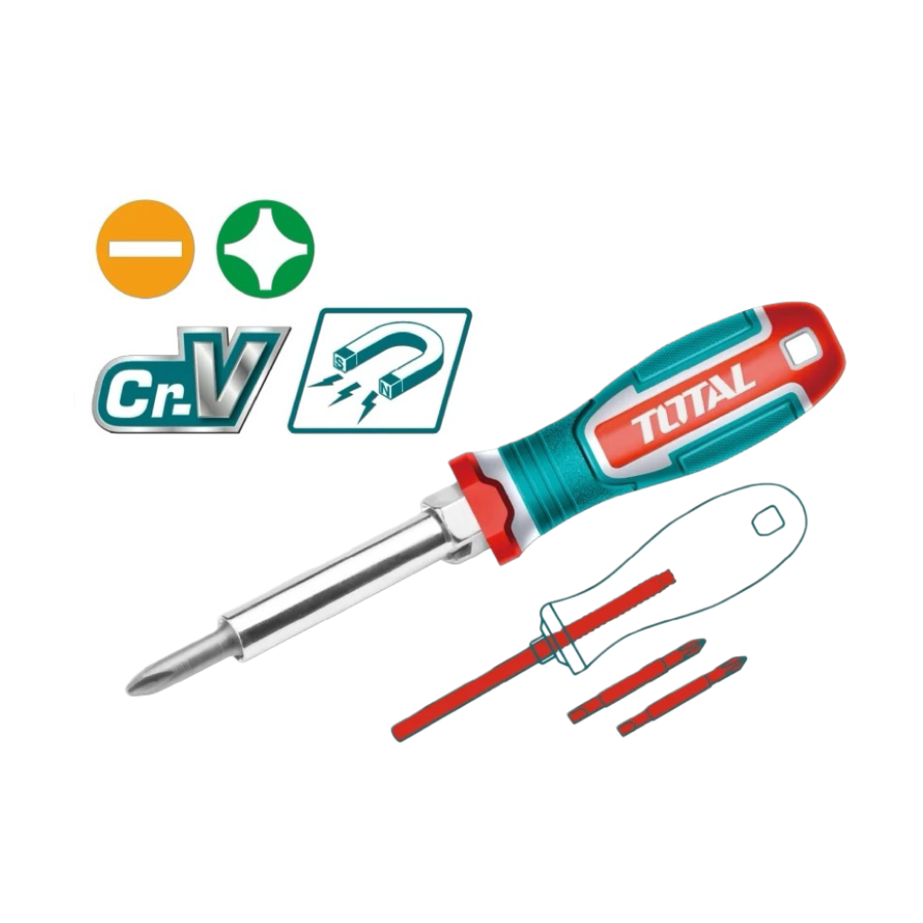 TOTAL 6合1螺絲起子組套裝(THT2506076)