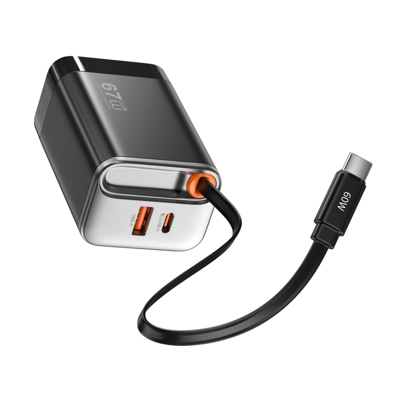 【WiWU】Helix Pro氮化鎵67W伸縮線充電器 Wi-G027