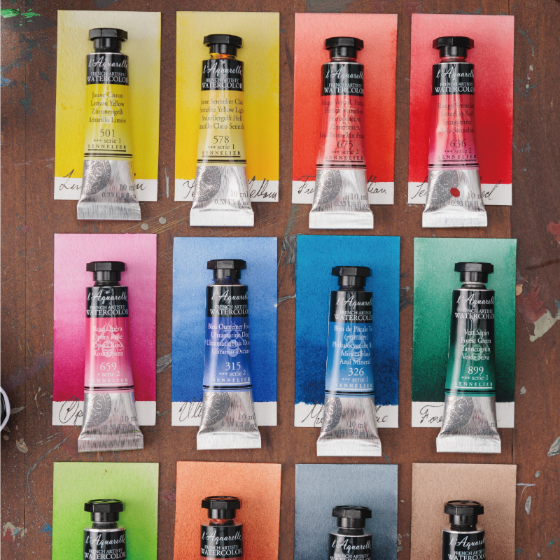 法國 SENNELIER 申內利爾 專家級蜂蜜水彩管狀 10ml 共99色