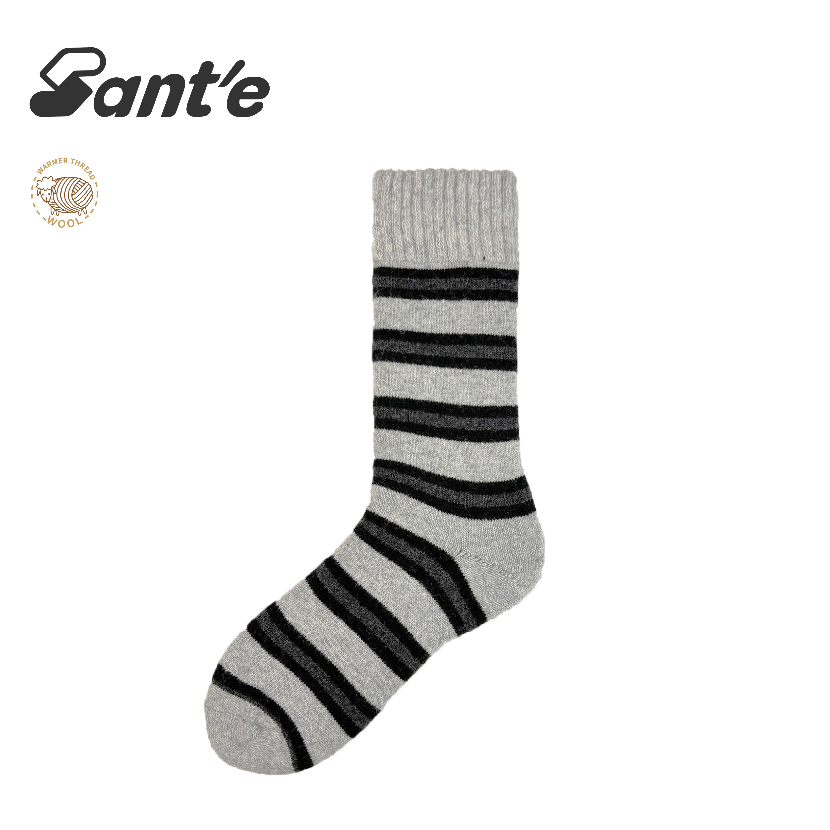 Santé 台灣 中高筒條紋羊毛襪 男款 (3色) 44SA1224