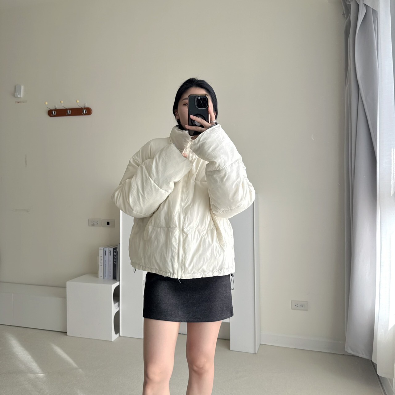 雙面穿鋪棉立領麵包外套（現貨）