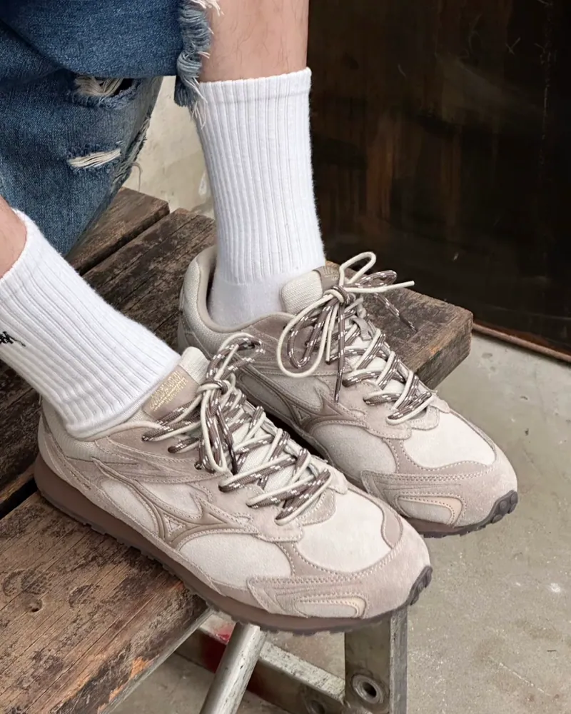 代購-美津濃Mizuno LG 60S 2K 復古 麂皮 德訓鞋 男女同款 淺米色 D1GH242107